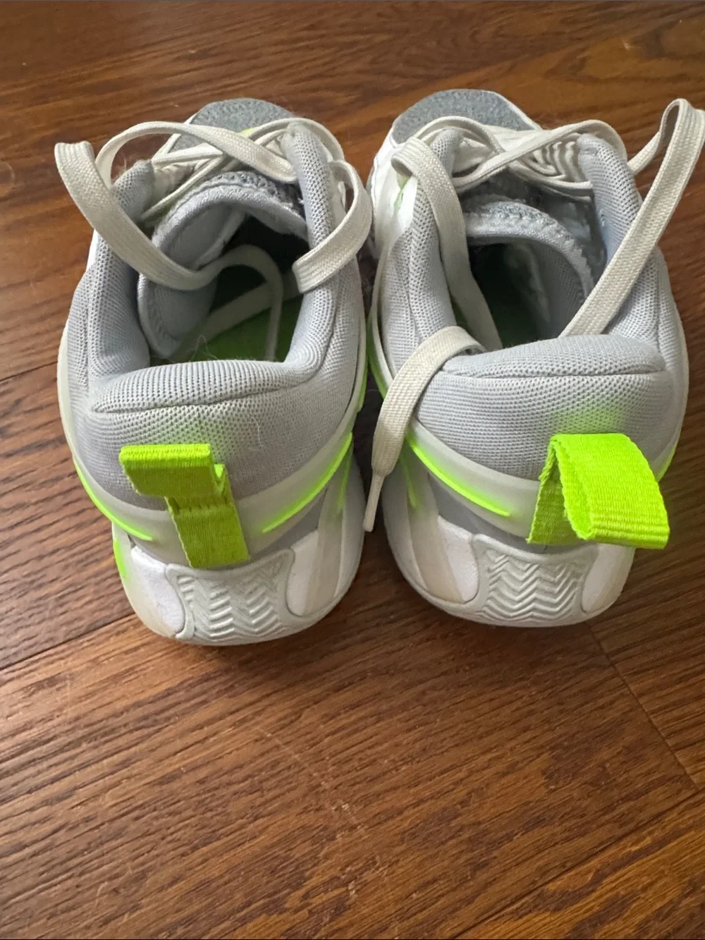 Jordan Kids' Gray and Neon Green Athletic Sneakers